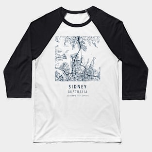 sidney simple map Baseball T-Shirt